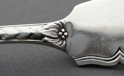 Rare Palm Pattern Silver Butter Knife